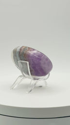 Amethyst Mixed Stripe Agate Palm – Palm Stone – 62g