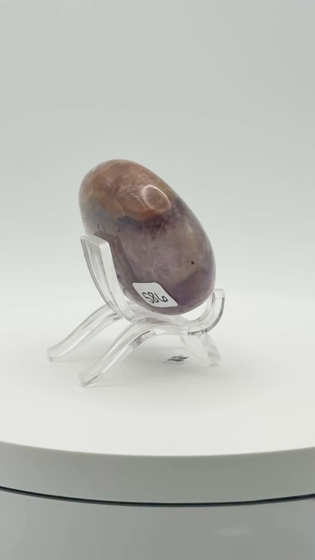 Amethyst Mixed Stripe Agate Palm – Palm Stone – 74g