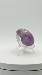 Amethyst Mixed Stripe Agate Palm – Palm Stone – 58g