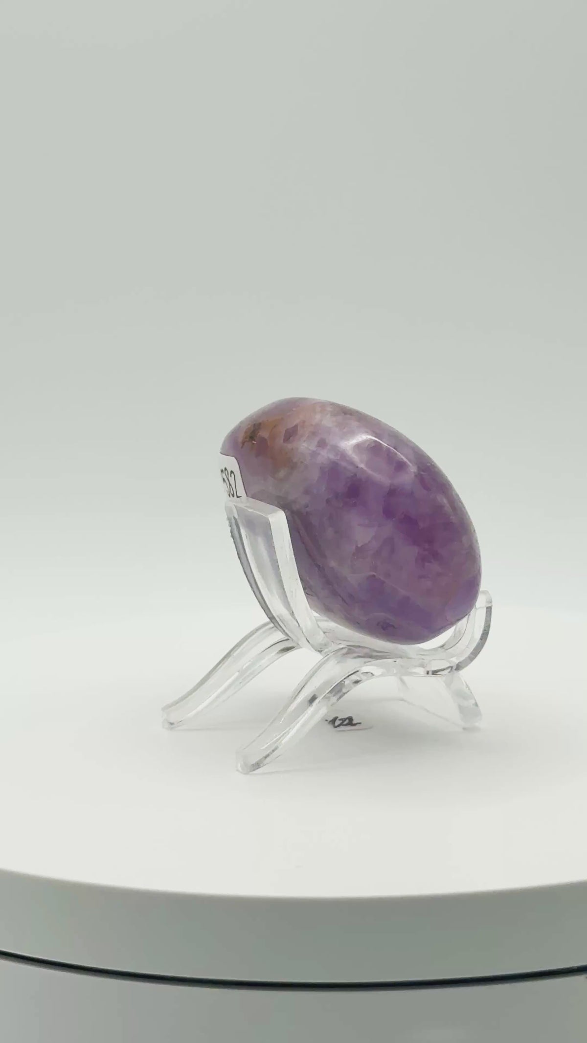 Amethyst Mixed Stripe Agate Palm – Palm Stone – 58g