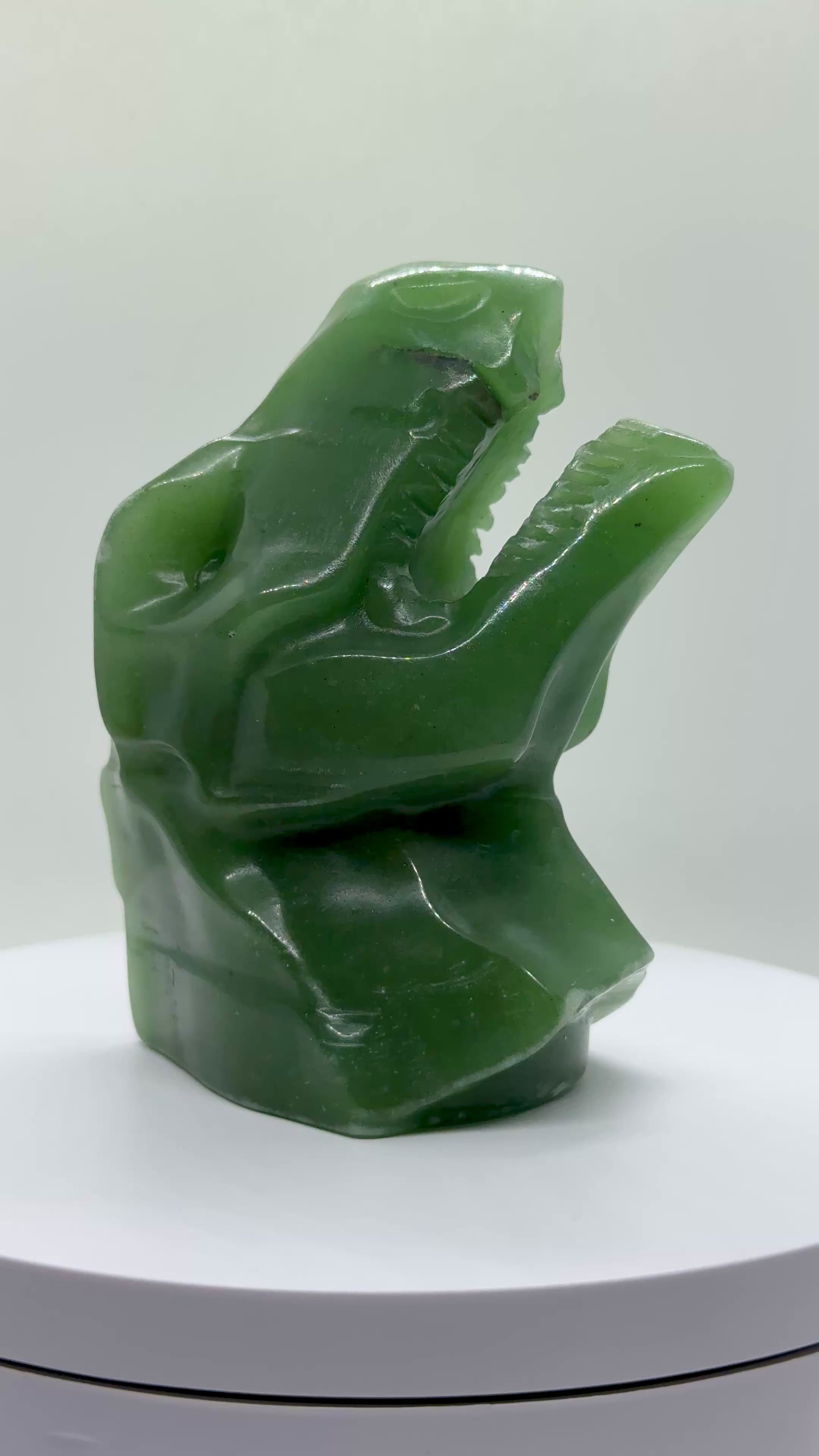 Green Aventurine T Rex Head - Carving - 358g