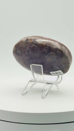 Amethyst Mixed Stripe Agate Palm – Palm Stone – 129g