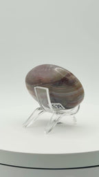 Amethyst Mixed Stripe Agate Palm – Palm Stone – 67g