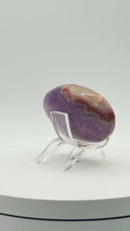 Amethyst Mixed Stripe Agate Palm – Palm Stone – 68g