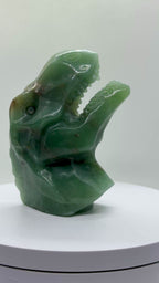 Green Aventurine T Rex Head - Carving - 307g