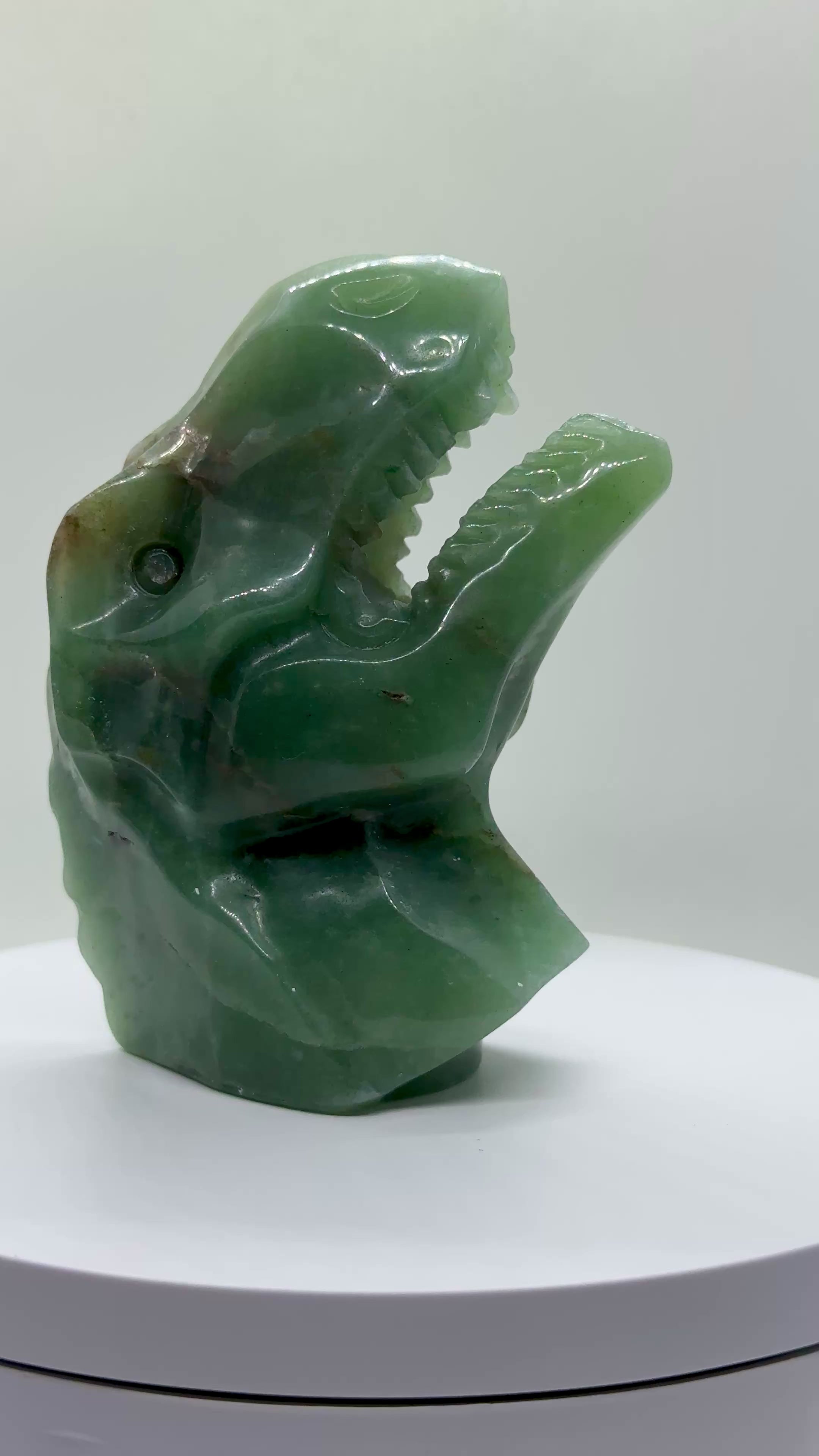 Green Aventurine T Rex Head - Carving - 307g